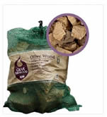 Sustainbly produced olive logs.